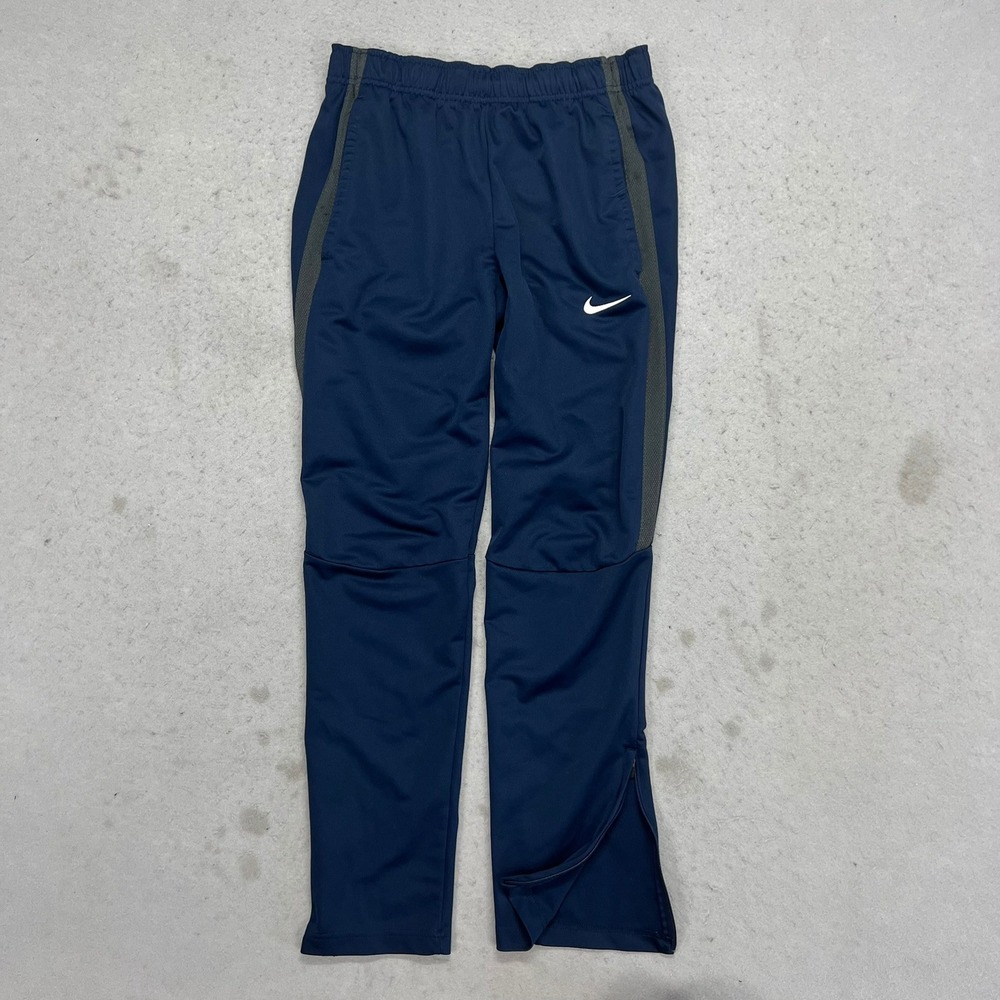 Nike Mens XS Navy Blue Dri-FIT Soccer Training Track Pants Zipper Cuffs Joggers